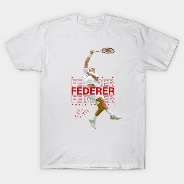 Roger Federer T-Shirt by Juantamad